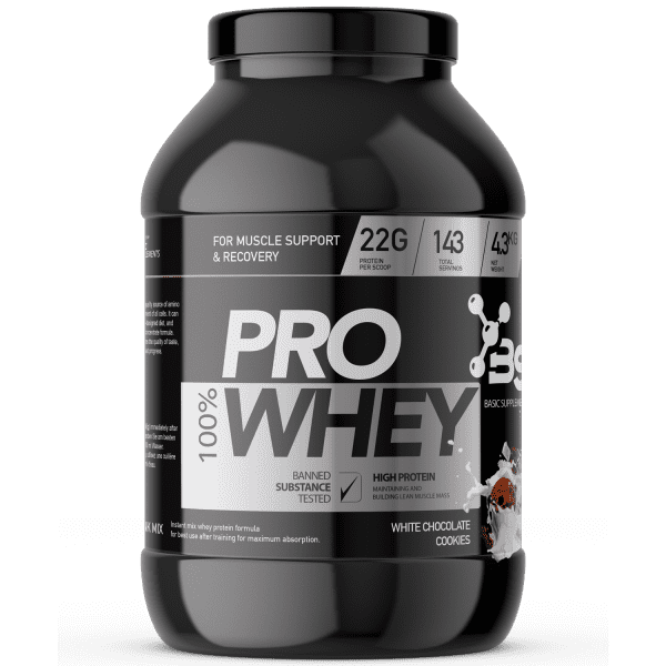 PRO WHEY 4.3KG BASIC SUPPLEMENTS white chocolate cookies