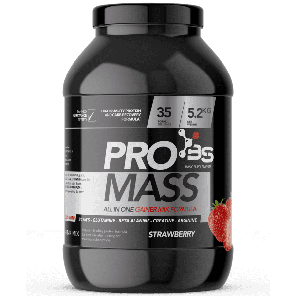 basic supplements pro mass gainer 52kg strawberry