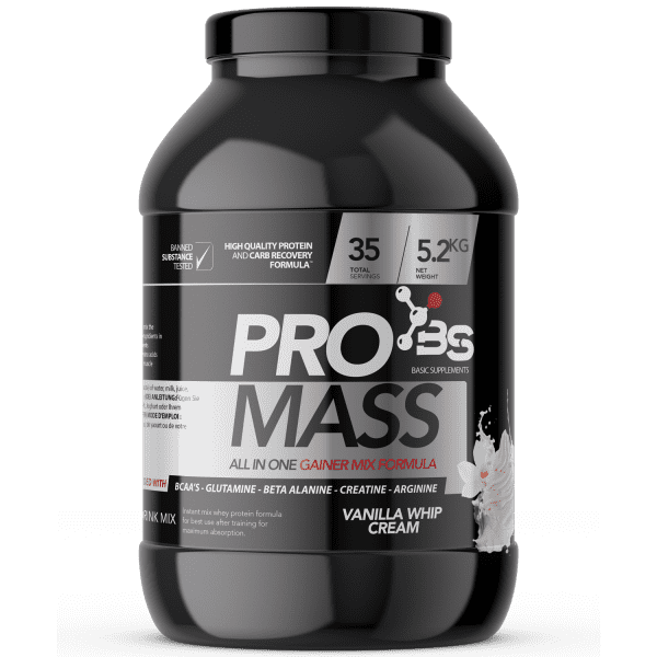 basic supplements pro mass gainer 52kg vanilla wimp cream