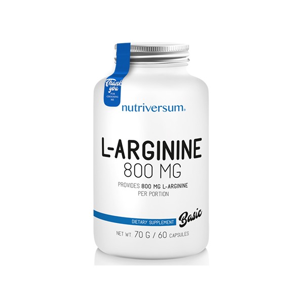 Nutriversum L-Arginine Basic 800 mg - 60 kapsula