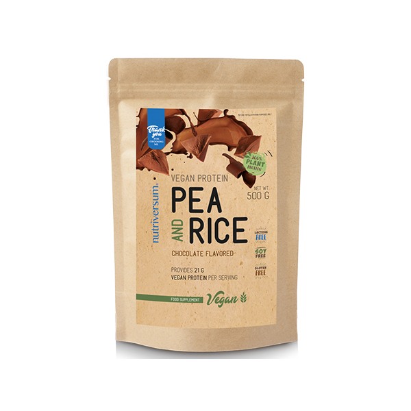 Vegan Protein Pea And Rice (Izolat proteina graška i pirinča) - 500 g - chocolate